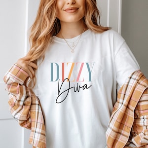 POTS T-Shirt Funny Dizzy Diva Gift for Her Multiple Sclerosis T-Shirt Vertigo Dizziness Support Shirt POTS Symptom Comfort Colors Tee