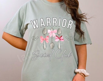 Womens Warrior Shirt Chronic Illness Tee Spoonie T-Shirt Gift Soft Girl Social Club Chronic Pain Disability Awareness Shirt Pots Warrior