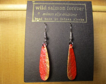 Salmon Skin Earrings