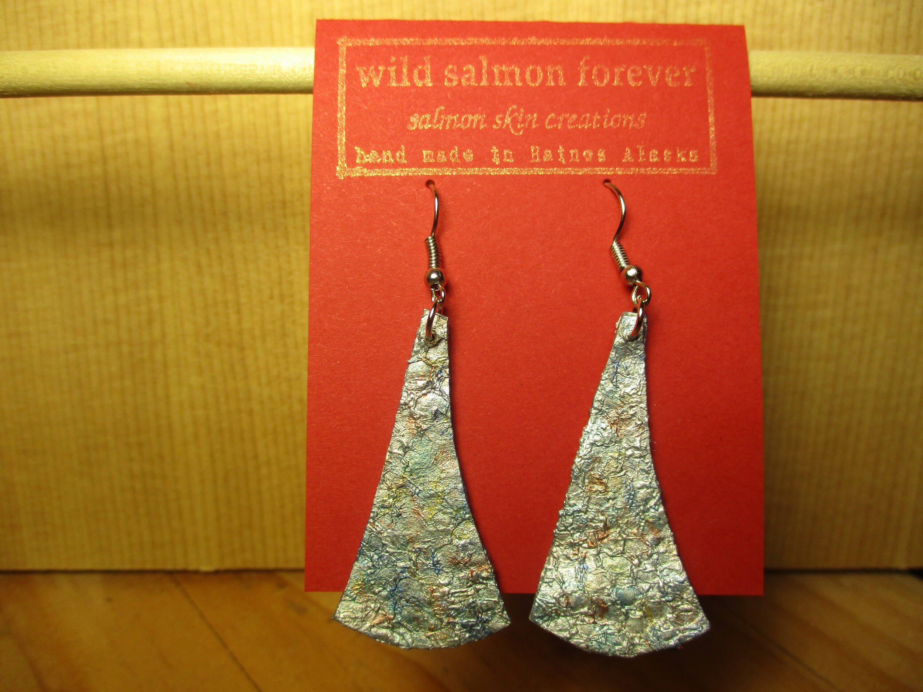Salmon Skin Earrings Etsy