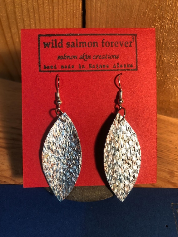Salmon Skin Earrings