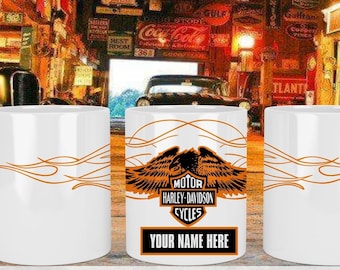 Personalized Harley Davidson Coffee Mug, Garage mug, Shop mug, Mechanic cup, Mechanic Gift, Coffee, Gift for him, Gift, Mom, Dad, Freedom