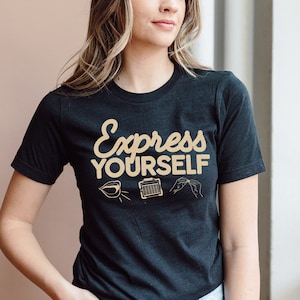 Express Yourself Short-Sleeve Unisex T-Shirt | Advocate, SLP, Parent T-Shirt | Support Emerging Communicators, AAC, Neurodiversity