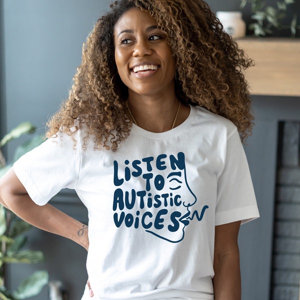 Listen to Autistic Voices Short-sleeve Unisex T-shirt | Autism Month, Advocacy and Acceptance, Support Tee