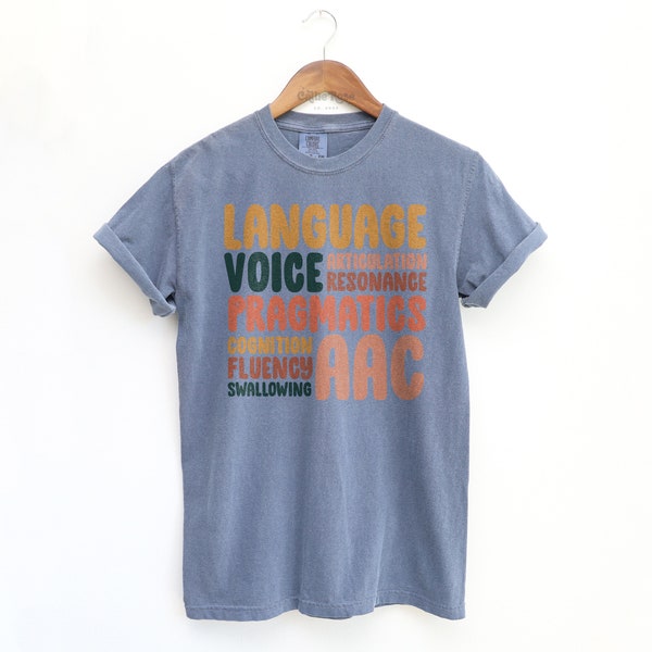 SLP Umfang der Praxis Komfort Farben Unisex Heavyweight T-Shirt | Speech Sprache Pathologe T-Shirt, SLP Tees, Vintage Inspiriert
