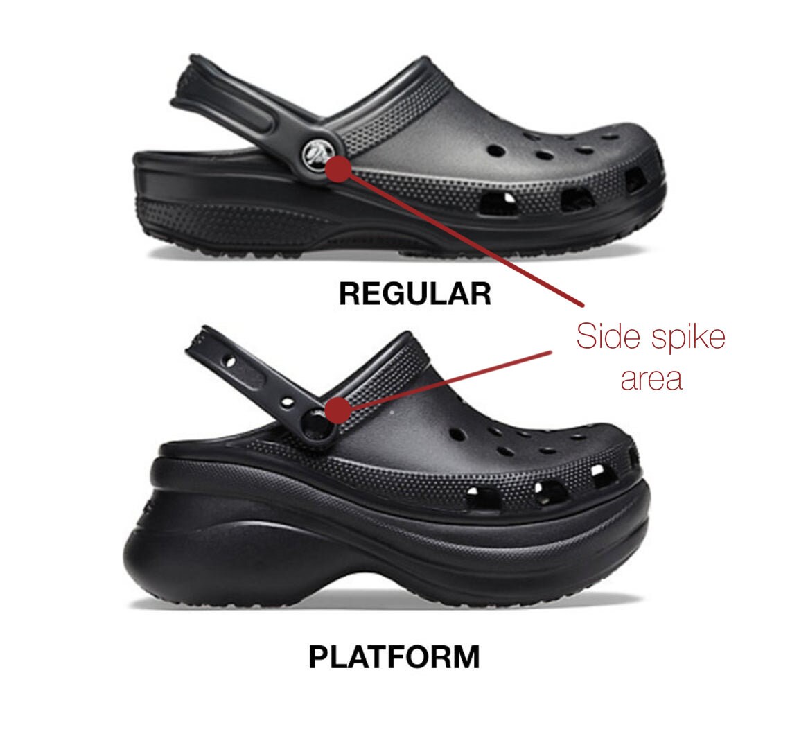 Goth Crocs with bronze accents Regular or Platform Etsy