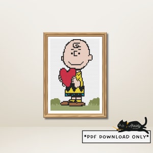 You're in Love Charlie Brown - PDF Cross Stitch Pattern