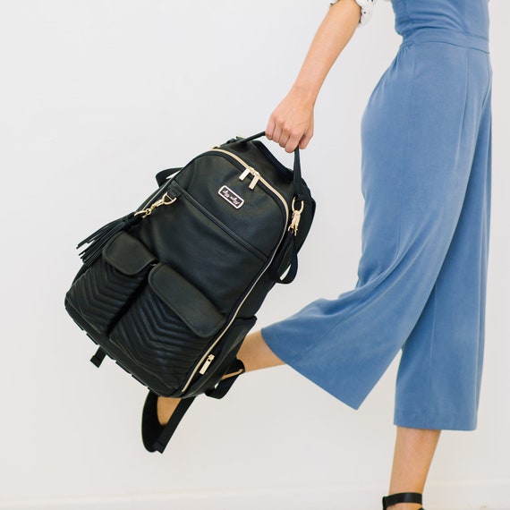 Itzy Ritzy Jetsetter Boss Diaper Bag Backpack Black Etsy