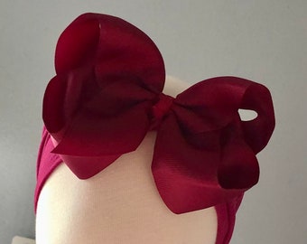 Wine Hair Bow Etsy