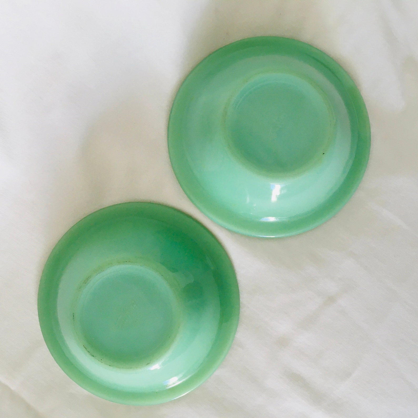 Set of 2 vintage jadeite bowls MidCentury restaurant ware Etsy