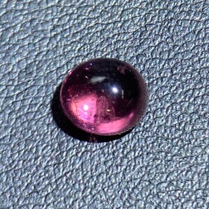 Natural Rubilite Tourmaline: 2.08 ct Pinkish Red Round Cabochon