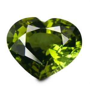 Natural Green Tourmaline Gemstone: 1.97 Cts Heart Step Cut, Congo