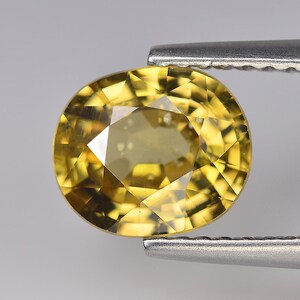 Natural Yellow Zircon Gemstone: 2.29 Cts, Oval Antique Step Cut