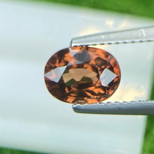 Natural Yellow Zircon: 2.59 Cts, Oval Step Cut Gemstone
