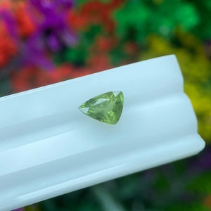 Green Sapphire: 1.11 Cts, Tilliant Step Cut Gemstone