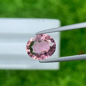 Pink Tourmaline Gemstone: 1.57 Cts, Oval Portuguese Cut, Congo Origin