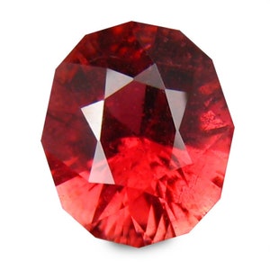 Natural Padparacha Pink Tourmaline: 1.95 Cts Oval Geo Cut Gemstone