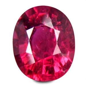 Natural Pink Tourmaline: 1.76 Cts, Oval Step Cut Gemstone, Congo Origin