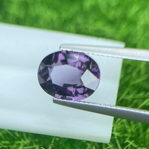 3.28 Cts Lavender Violet Spinel: Oval Step Cut Gemstone