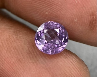 Natural Purple Spinel Gemstone: 1.28 Cts, Round Portuguese Cut