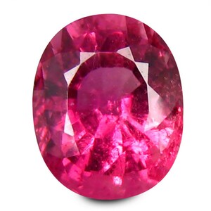 Pink Tourmaline Gemstone: 1.62 Cts, Oval Step Cut, Congo Origin