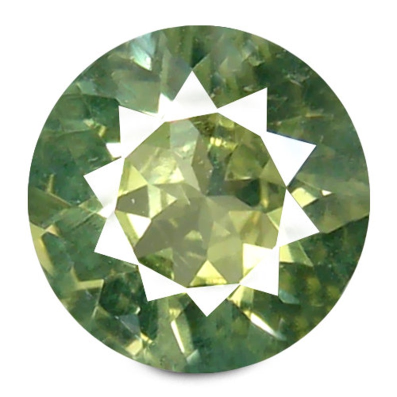 Phenomenal  Gems Chrysoberyl 1.11 Cts Portuguese cut Canary Green From India BE Organic Wear Natural Gems