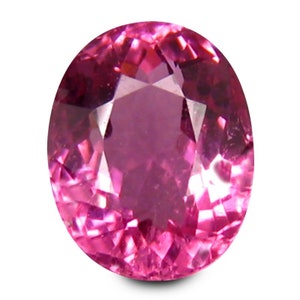 Natural Pink Tourmaline Gemstone, 1.52 Cts, Oval Step Cut, Congo