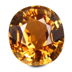 Orange Tourmaline Gemstone: 1.7 Cts, Oval Step Cut, Congo