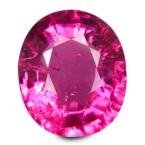 Pink Tourmaline Gemstone: 1.86 Cts, Oval Portuguese Cut, Congo Origin