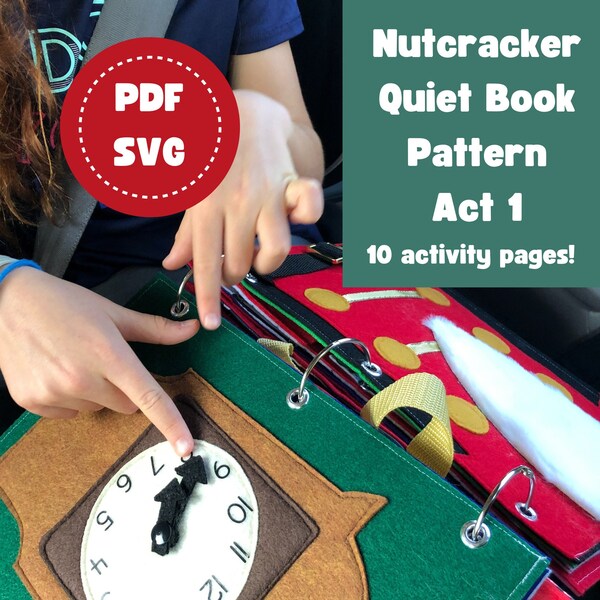 Nutcracker Quiet Book Pattern, Christmas Quiet Book Pattern, Quiet Book Sewing Pattern, Busy Book, Felt Book for Kids, Activity Book