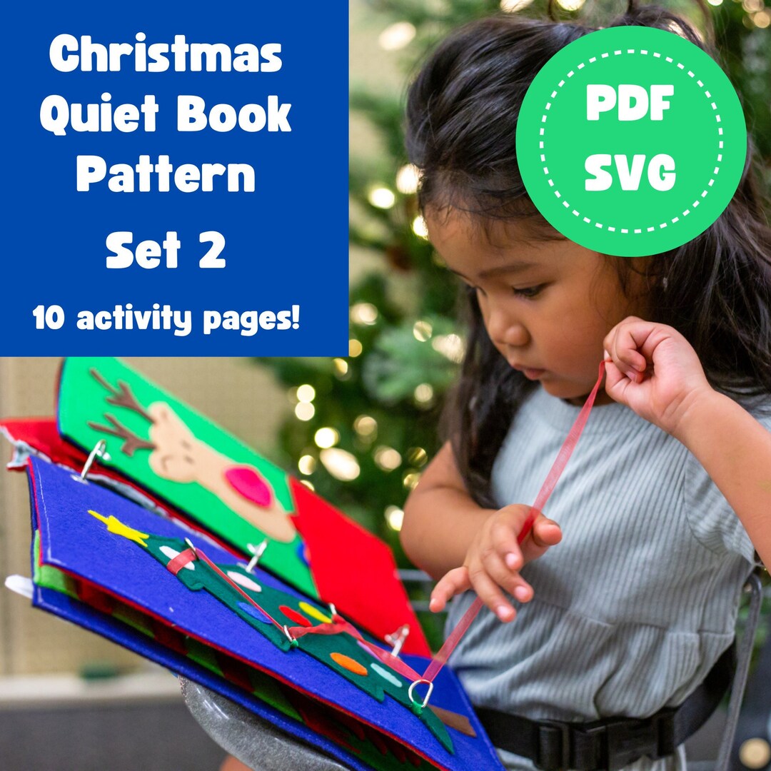 Christmas Quiet Book Sewing Pattern: Felt Activity Book Template (PDF and  SVG)