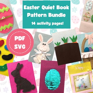 Easter Quiet Book Pattern, Spring Busy Book Template, Quiet Book Sewing Pattern, Sewing Tutorial, Felt Book for Kids, Activity Book