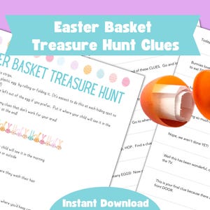 Easter Treasure Hunt Clues: Printable Easter Game (PDF Pattern)
