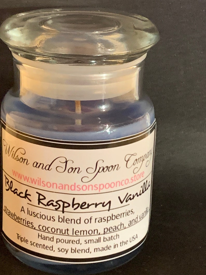 Mini apothecary glass candle Black raspberry vanilla