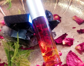 Love Spell ~Rose Absolute Essential Oil,Perfume,Ritual Oil, Anointing,Crystal Infused,Floral,Apothecary,Gifts For Her,Handmade Fragrance