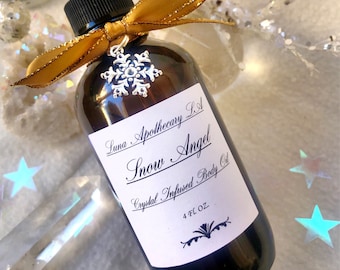 All Natural Body Oil,Crystal Infused Oil,Organic Oil,Hair Oil,Vanilla Body Oil,Moisturizer,Apothecary,Self Care Gift,Skincare Gifts