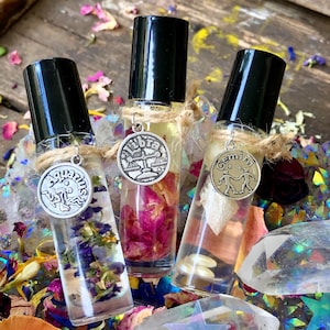 Elements of Air Zodiac Perfume,Essential Oil,Horoscope,Birthday Gift,Apothecary,Witchcraft,Libra,Gemini,Aquarius,Sun Sign,Rollerball Oil image 1