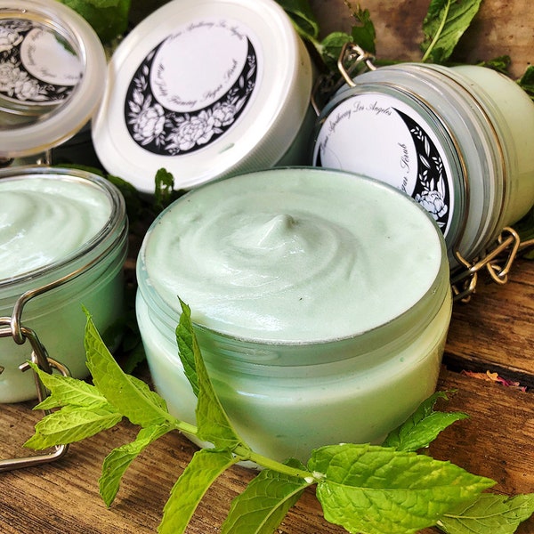 Mint Julep ~ Mint Foaming Sugar Scrub,Whipped Soap,Sugar Scrub,Body Wash,Cleanser,Exfoliating Soap,Exfoliating Scrub,Handmade Skincare