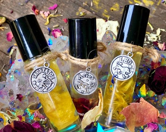 Elements of Fire ~ Zodiac Perfume,Essential Oil,Aries,Leo,Sagittarius,Fire signs,Birthday Gift,Horoscope,Apothecary,Sun Sign,Natural Perfume