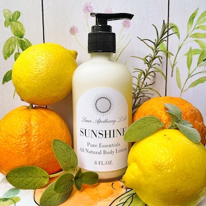 Sunshine ~ All Natural Body Lotion,Handmade Skin Care, Essential Oils,Body Care,Self Care, Hand Cream,Moisturizer,Apothecary