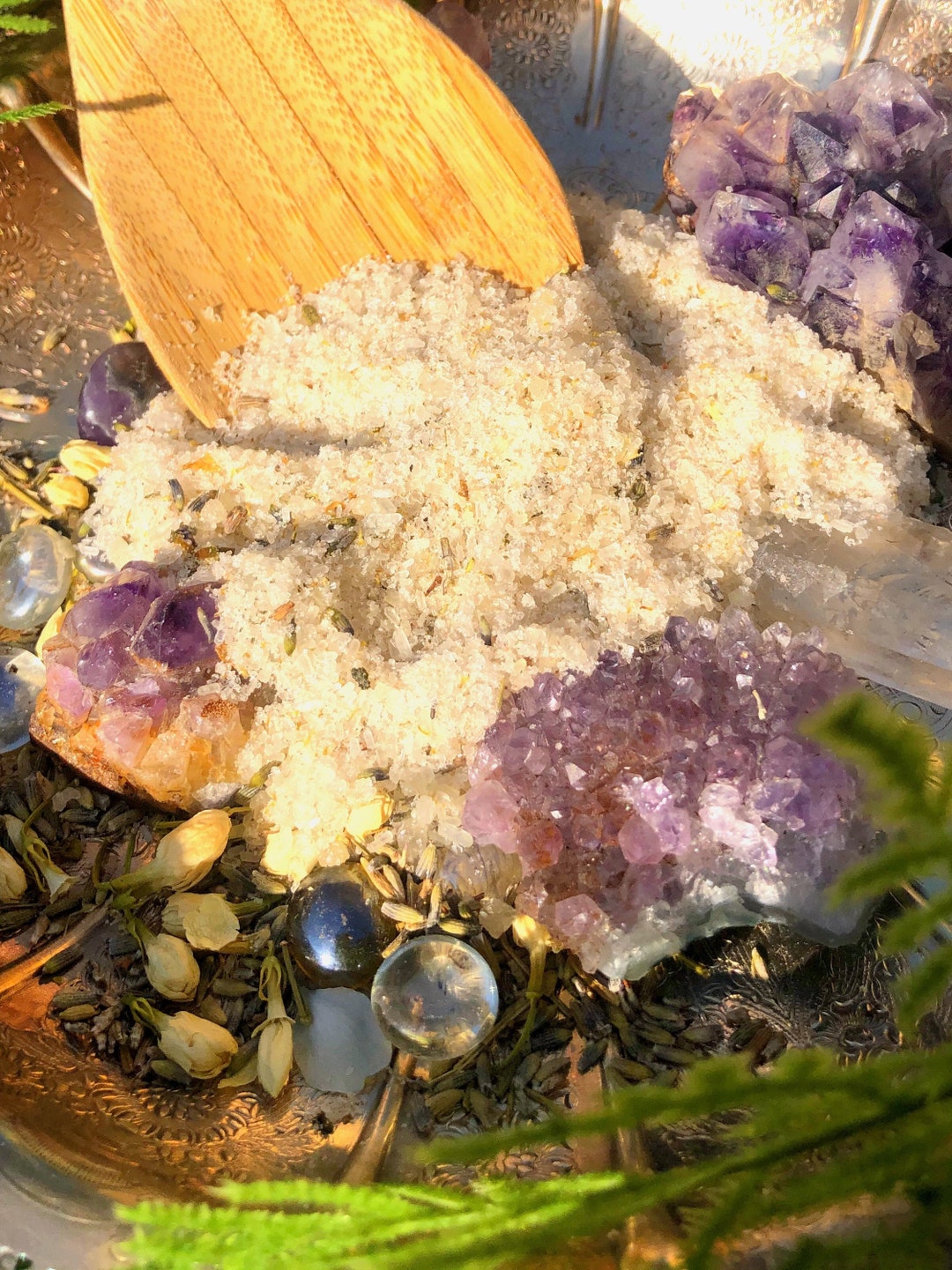 Moon Goddess Bath Salts: Lavender Jasmine, Amethyst Crystal, Full Moon ...