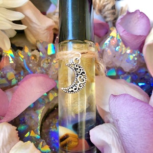 White Witch Essential Oil Perfume,Crystal Infused,Floral,Handmade,Wicca,Anointing Oil,Rollerball Perfume Oil,Apothecary,Aromatherapy image 4