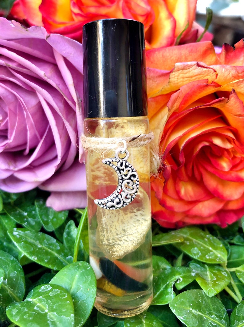 White Witch Essential Oil Perfume,Crystal Infused,Floral,Handmade,Wicca,Anointing Oil,Rollerball Perfume Oil,Apothecary,Aromatherapy image 7