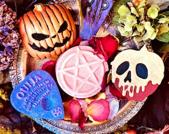 Halloween Bath Bombs, Spooky Bath Fizzies, Apothecary Collection