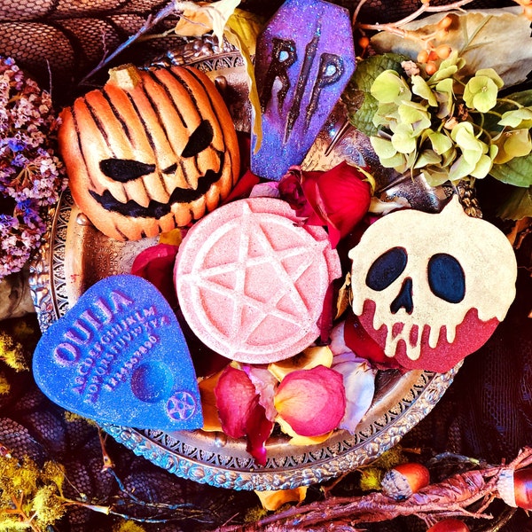 Halloween Bath Bombs, Spooky Bath Fizzies, Apothecary Collection