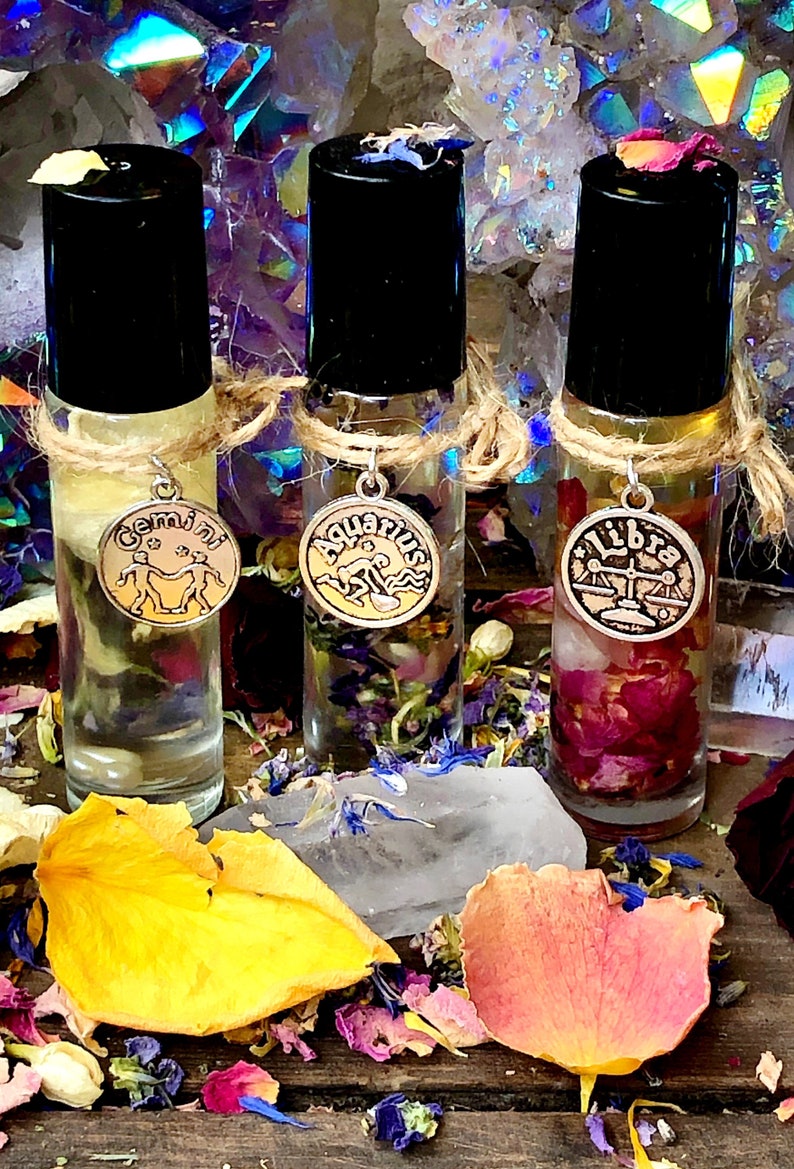 Elements of Air Zodiac Perfume,Essential Oil,Horoscope,Birthday Gift,Apothecary,Witchcraft,Libra,Gemini,Aquarius,Sun Sign,Rollerball Oil image 5