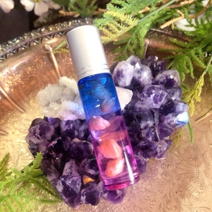La Luna ~ Jasmine Absolute Essential Oil, Perfume,Anointing,Ritual,Natural,Organic,Apothecary,Rollerball,Crystal Infused,Natural Perfume