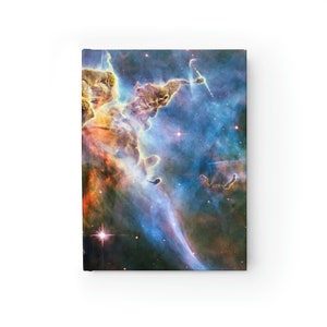 Hardcover Journal Notebook artwork from of a nebula taken using a NASA telescope Original from NASA Space Stars Mon