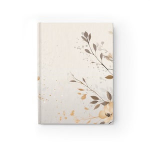 Minimalistische Blumen-Linienkunst, Hardcover, Notizbuch, Kunstwerk, Design, Gemälde, Druck, leere Seiten