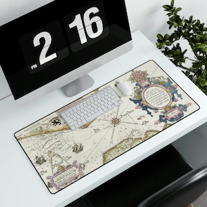 Vintage Karte Gaming Computer Maus Pad Matte für Desktop Videospiele Brettspiel Büro